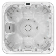 Wellis Vienna Life Premium-Whirlpool von oben mit Massagedüsen und Bedienfeld