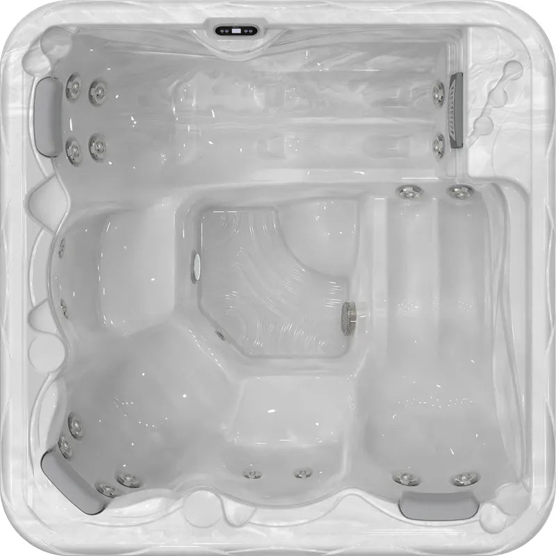 Wellis Callisto P&P – Classic Line Whirlpool 5 Personen Draufsicht mit Düsen und Sitzbereichen