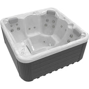 Wellis Callisto P&P – Classic Line Whirlpool 5 Personen mit weißem Innenraum, Düsen und grauen Seitenpaneelen