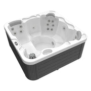 Wellis Castor P&P – Classic Line Whirlpool 6 Personen mit weißem Interieur und dunkelgrauem Außengehäuse