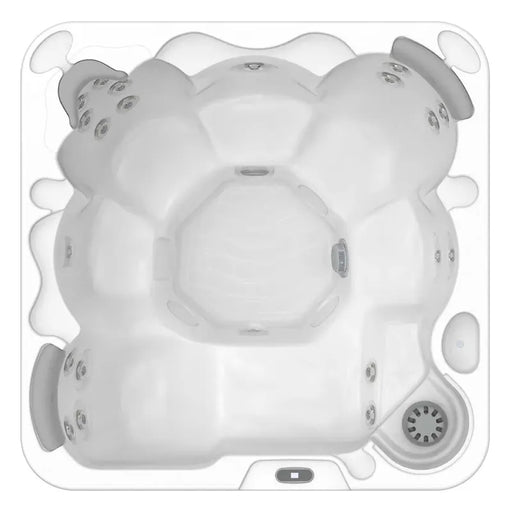 Wellis Castor P&P Classic Line Whirlpool 6 Personen Draufsicht mit Düsen und Sitzplätzen