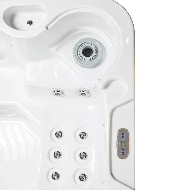 Wellis Jupiter – Classic Line Whirlpool 6 Personen Draufsicht mit Düsen und Steuerung