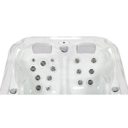 Wellis Mars P&P – Classic Line Whirlpool 3 Personen Innenansicht mit Düsen und Kopfstützen von oben