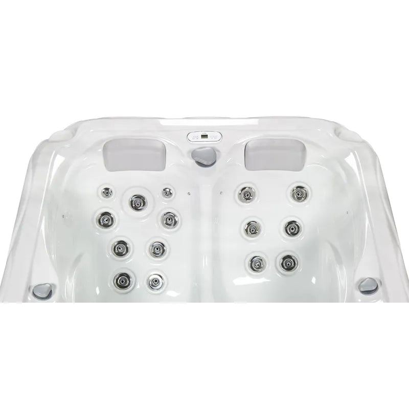 Wellis Mars P&P – Classic Line Whirlpool 3 Personen Innenansicht mit Düsen und Kopfstützen von oben
