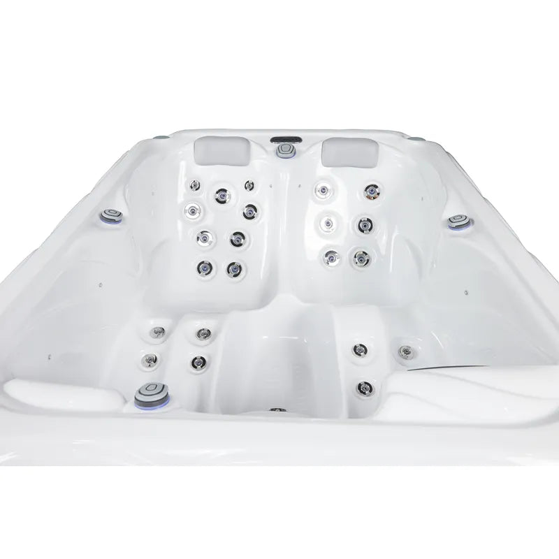 Wellis Mars P&P – Classic Line Whirlpool 3 Personen Innenraum mit Düsensystem von oben
