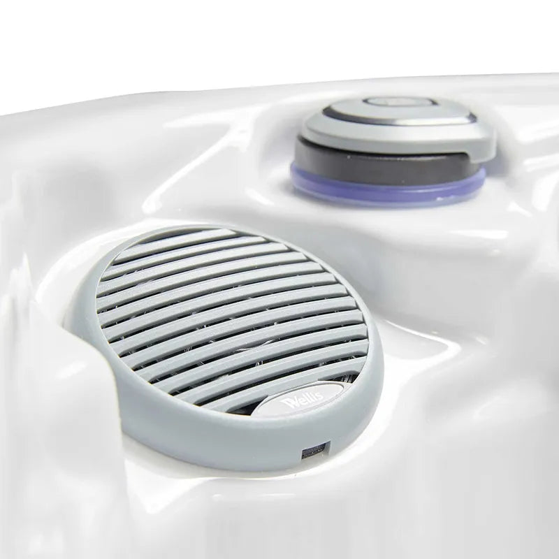 Wellis Pluto – Classic Line Whirlpool 5 Personen Düsen und Steuerung Nahaufnahme