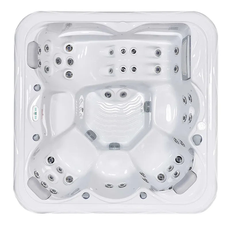 Wellis Venus – Classic Line Whirlpool 6 Personen Draufsicht mit Massagedüsen und Sitzplätzen