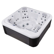 Wellis Venus – Classic Line Whirlpool 6 Personen mit weißem Becken, schwarzem Außenverkleidung und integrierten Massagedüsen