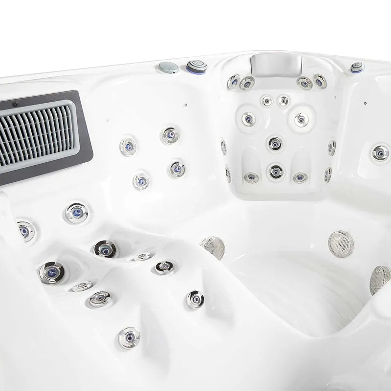 Wellis Venus – Classic Line Whirlpool 6 Personen Draufsicht mit Düsensystem und Sitzbereichen