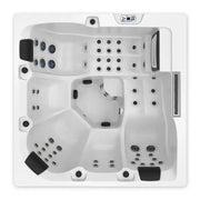 Wibespa Atlantis Whirlpool 5 Pers. 64 Düsen Draufsicht mit Düsenanlage und Steuerung