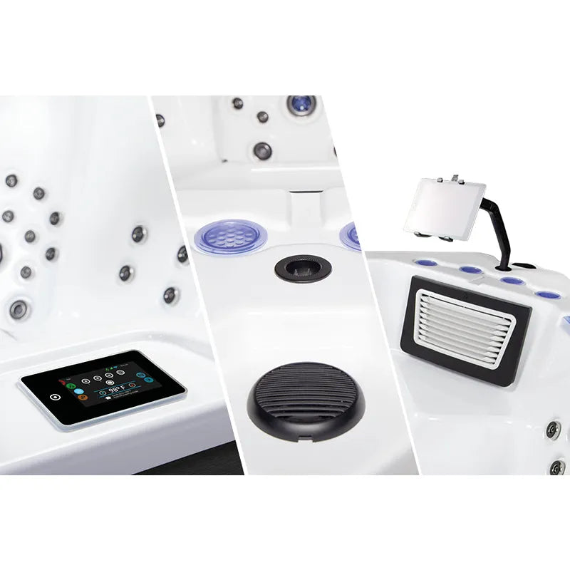 Wibespa Elba Schwimmspa – 4 Pers., 33 Düsen Bedienelemente, Düsen und Steuerung Details