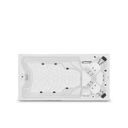 Wibespa Elba Schwimmspa 4 Personen 33 Düsen Draufsicht mit Düsenverteilung und Steuerungselementen