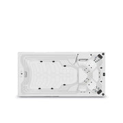 Wibespa Elba Schwimmspa 4 Pers. 33 Düsen Draufsicht mit Düsenanordnung und Bedienfeld