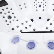 Wibespa Matrix Whirlpool – 5 Pers., 102 Düsen mit blauen LED-Düsen und Massagedüsen Detailansicht