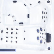 Wibespa Matrix Whirlpool – 5 Pers., 102 Düsen Whirlpool Draufsicht mit Düsenanordnung