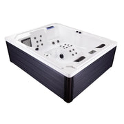 Wibespa Moana Whirlpool – 3 Pers., 59 Düsen mit weißem Innenraum und schwarzem Außengehäuse