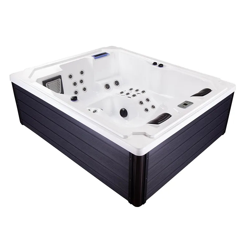Wibespa Moana Whirlpool – 3 Pers., 59 Düsen mit weißem Innenraum und schwarzem Außengehäuse