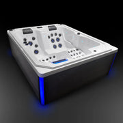 Wibespa Moana Whirlpool – 3 Pers., 59 Düsen mit weißem Becken, blauer LED-Beleuchtung und mehreren Düsengruppen