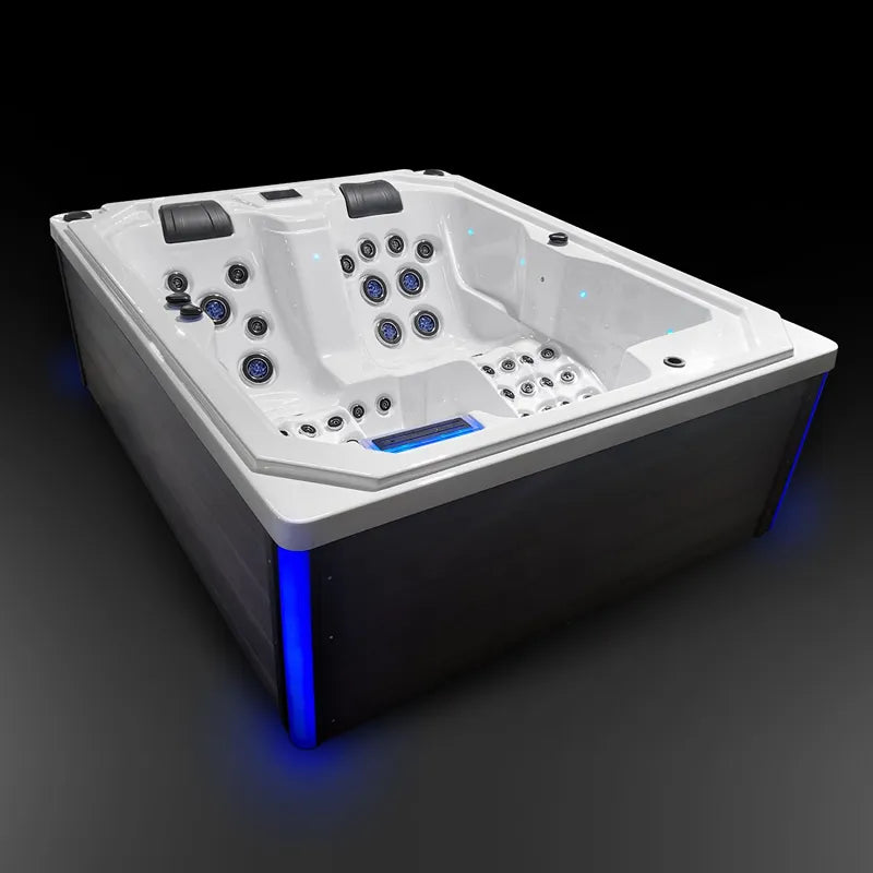 Wibespa Moana Whirlpool – 3 Pers., 59 Düsen mit weißem Becken, blauer LED-Beleuchtung und mehreren Düsengruppen