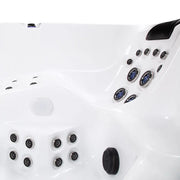 Wibespa Waterworld Whirlpool 6 Pers. 64 Düsen Detailansicht der Düsen und Steuerungselemente