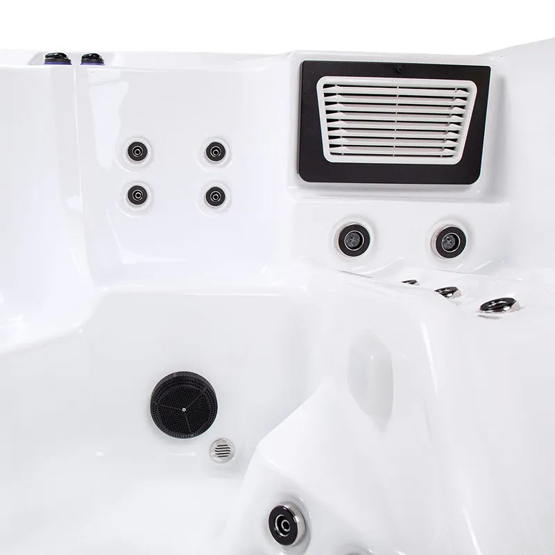 Wibespa Waterworld Whirlpool – 6 Pers., 64 Düsen von oben mit Düsen, Ventilator und Steuerungselementen
