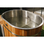 Winthera Arctic Barrel Eisbad mit Edelstahlwanne und Holzfass im Garten, Wellness-Holzfass Meisterstück