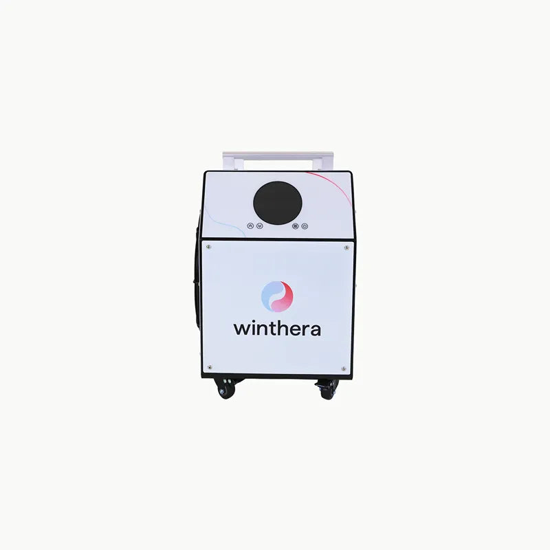 Winthera Arctic Barrel Eisbad Holzfass mit digitalem Steuerungsmodul und Rollen
