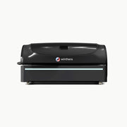 Winthera Red Bed in Schwarz – geschlossene Liege in frontaler Ansicht